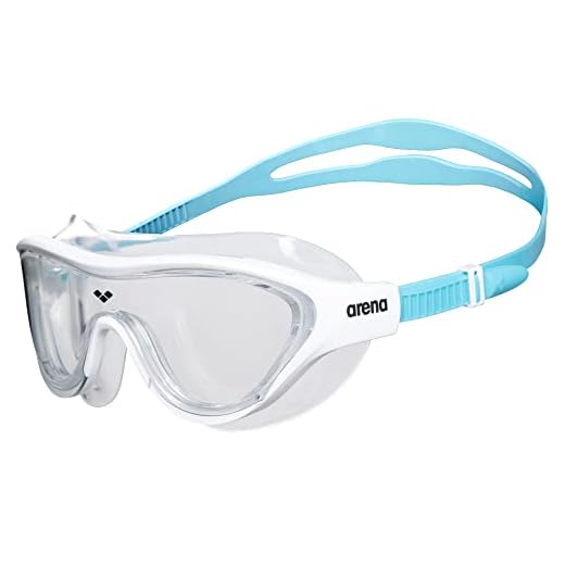ARENA The One Mask Jr, Gafas Unisex Bebé, CLEAR-WHITE-LIGHTBLUE, Talla Única
