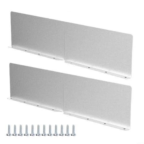 Tidgel Lot de 2 plaques de déflexion en aluminium pour gouttière - Protection contre les débordements de gouttière - Déflecteur de pluie