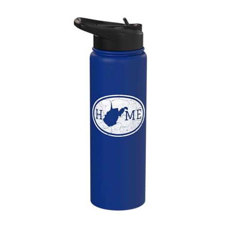 West Virginia Map Stainless Steel Insulated Water Bottle