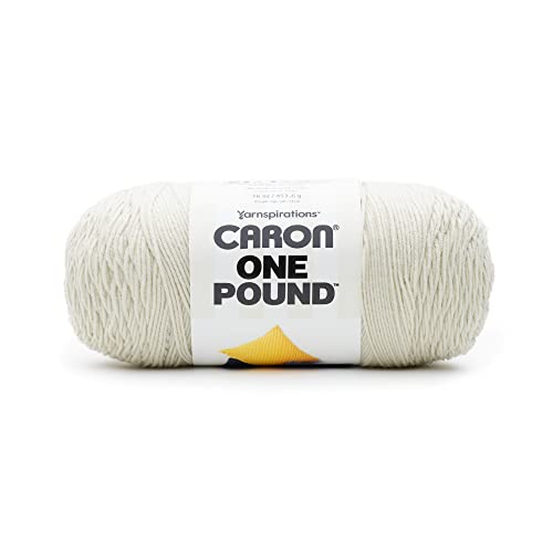 Image of Caron One Pound Off White Yarn - 2 Pack of 454g /16oz - Acrylic - 4 Medium (Worsted) - 812 Yards - Knitting /Crochet