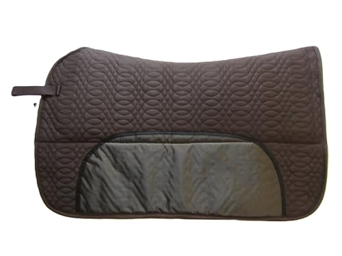 PS Pferdeartikel Westernpad, Sattelunterlage mit Lammfell -Spezial- Square Skirt Farbe braun