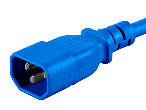 Monoprice 133658 14Awg Heavy-Duty Computer Extension Power Cable/Cord - 6Ft - Blue 15A 14Awg (Iec-320-C14 To Iec-320-C15) #TOP5