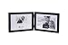 Malden International Designs Black Concept Wood Picture Frame, Double Horizontal, 2-5x7, Black