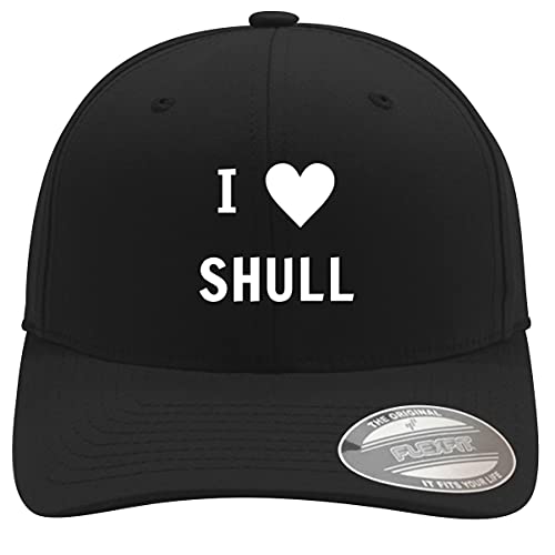 I Heart Love Shull - Soft Flexfit Baseball Hat Cap, White, Small/Medium