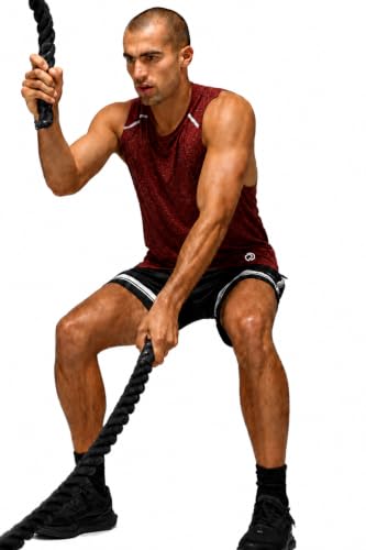 Image of TRUEREVO Men's Light Weight Dryfit Sports Tank Top Vest with Reflective Details for Running, Gym & Training