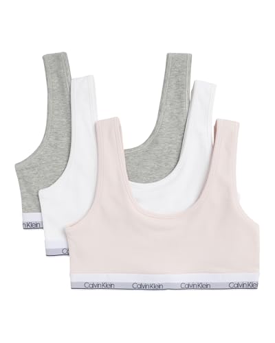 Calvin Klein Girls' Girls Modern Cotton 3-Pack Bralette, Multicolor, 14 Years