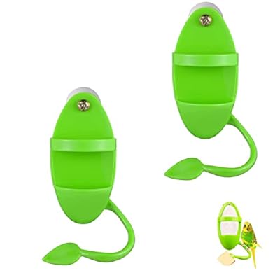 2 Pcs Bird Food Container Plastic Cuddle Bone Feeding Racks Vegetable Fruit Holder Hanging Feeder Parrot Cage Stands Accessories for Bird Parrot