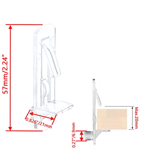 Bitray Shelf Support Peg 6.9mm Clear Plastic 3/4" Self-Locking Pin 50PCS by Bitray - Used condition - Image 2