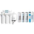 APEC 5-Stage ROES-50 Essence Reverse Osmosis Drinking Water Filter System Bundle with APEC Ultimate Series US Made 90 GPD Complete Replacement Filter