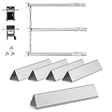 SUS304 Spirit e310 Grill Parts, 69787 Grill Burner and 7636 Flavorizer Bars for Weber Spirit 300 and Spirit II 300 Series, Spirit E310 E320 E330 S310 Grill Parts for 15.3' Flavor Bars,18' Burner Tube