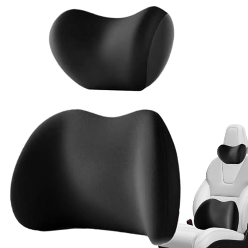 Mistystugb Reposacabezas y cojín de apoyo lumbar | Reposacabezas para coche y almohadas lumbares, cómodos accesorios interiores del coche, almohada reutilizable para la espalda baja para el