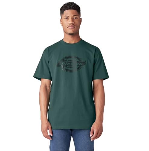 Dickies Men's Short Sleeve Heavyweight Logo T-Shirt, Mallard Green, S - image 1