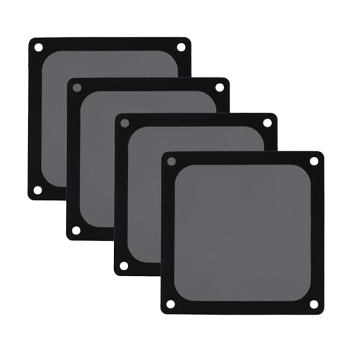 120mm Fan Dust Filter Mesh Compatible for Computer Cooler/PSU/Routers Nylon Mesh,Frame PC Fan Dust Meshes Cooler Filter Dustproof Computer Fan Grills (120 * 120mm,4pcs)