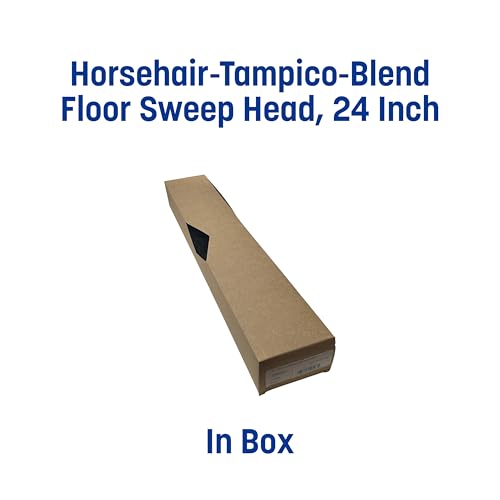 Image of SPARTA Flo-Pac Horsehair-Blend Blend Sweep, Floor Sweep for Cleaning, 24 Inches, Black