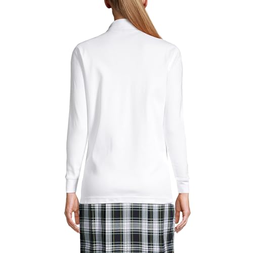 Lands' End School Uniform Women's Long Sleeve Feminine Fit Interlock Polo Shirt2