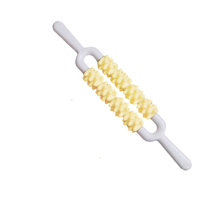 Muscle Massage Stick Mace Stick Sports Roller Yoga Equipment Fascia foam Relaxation Roller Shoulder Shaft Stretch Column (Double row PRO yellow) miniatura 1