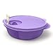 Tupperware CrystalWave Microwave Lunch Dish Divided Bowl Lilac Purple with White Vent Button, 3.25 Cup