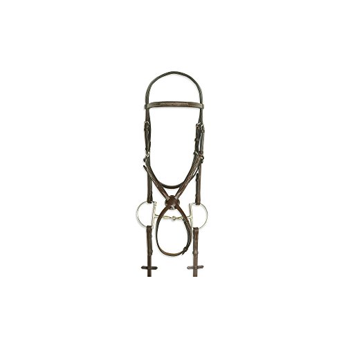 Pessoa Pro Fancy Fig-8 Bridle Horse Dk Brown