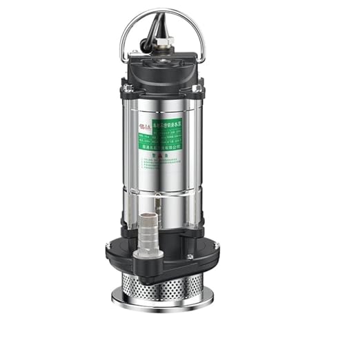 1pc 220V Stainless Steel Submersible Pump Agricultural Pumping Garden Tools Drainage Irrigation Underwater Self-priming Sewage Pump(750W 10M)