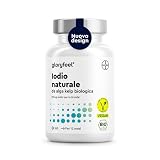 Iodio da Alghe Biologiche, 225 µg Dosaggio ottimale, 365 Compresse, Qualità Biologica Certificata, Iodio Naturale al 100% da Alghe Brune, Funzione Tiroidea + Ormoni, Vegan e Testato in Laboratorio