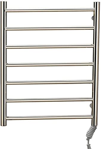 MYUYEE Toallero calefactado de Acero Inoxidable con 7 Barras Temperatura Constante de 650 × 500 × 112 cm.,