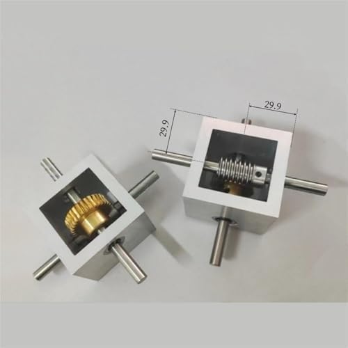 Reductor de engranaje helicoidal de 90 grados para transmisiones precisas con eje de 8 mm 6