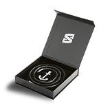 SERASAR Mens skórzany łańcuszek naszyjnik z wisiorkiem-srebrny 50cm-skórzany sznurkowy męską biżuterią-oryginalna skóra-męski prezent-męski