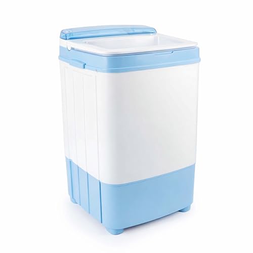 Wiltec Lavadora de camping hasta 6,0 kg 280 W, mini lavadora 37 x 38 x 66 cm para lavar y centrifugar, lavarropas de viaje con temporizador