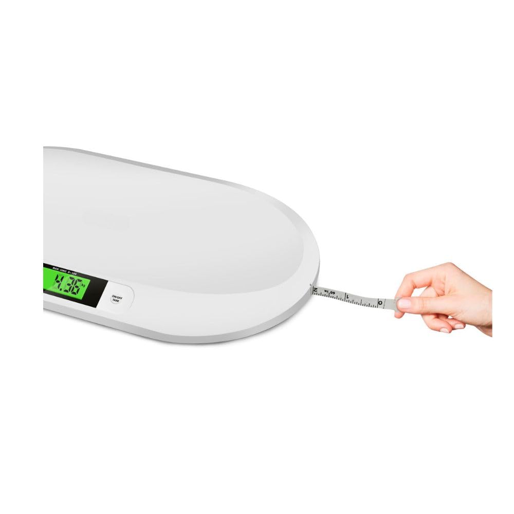 Báscula digital para bebés y niños con pantalla digital LCD con medidor báscula pesa recién nacido pediátrica 20 kg apagado automático y tara pesar apta también para animales pequeños