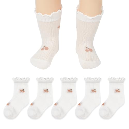 Zando Baby Girl Socks Infant Newborn Toddler Frilly Ruffle Socks 0-5T