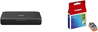 【セット買い】【New】キヤノン Canon モバイルプリンター TR163 (A4/コンパクト/Wi-Fi 5GHz 対応/5色ハイブリッドインク) + 純正インクカートリッジ BCI-19 Color 4色カラー BCI-19CLR 小