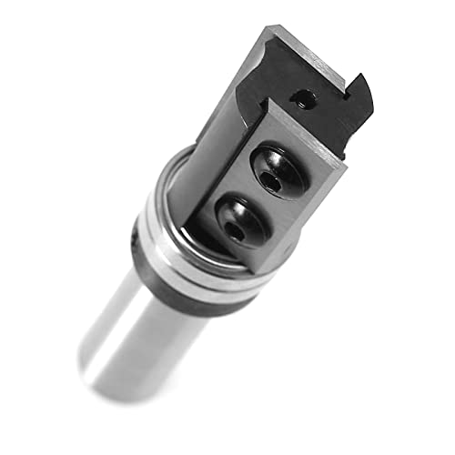 Lnsert Carbide Pattern Flush Trim Router Bit 1/2 Inch Shank By Promsa, 3/4" Cut Dia, 1-3/16" Cl, Top Bearing Template Router Bit, Replacement Blade, 2Flute With 2Ball Bearing, For Wood Trimming #TOP3