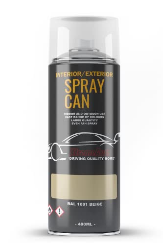 Xtremeauto Spray Paint Finish For Indoor And Outdoor Use Garden Cars Home Kitchen Bathroom Furniture Art Craft Bikes Radiators Metal Wood Plastic Glass UPVC Stone PVC RAL 1001 Beige