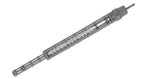 Karamell/Zuckerthermometer aus Glas in grauer Polyamid-Halterung, nichttoxischer Alkohol, Messbereich +80 °C bis +200 °C / Länge: 35 cm | ERK