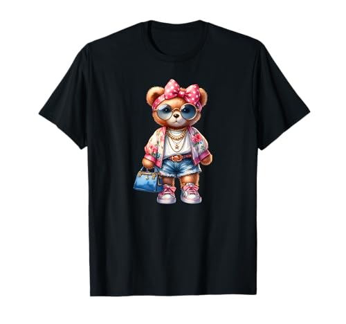 Fashion Bear Style Cute Chic Outfit Graphic T-Shirt
