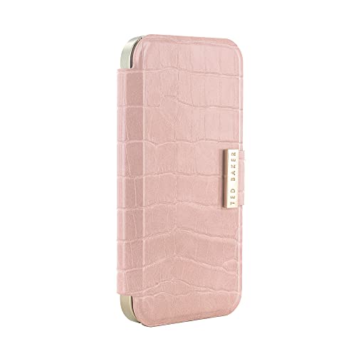 Ted Baker KHAILIM Pink Croc Dual Card Slot Folio Phone Case for