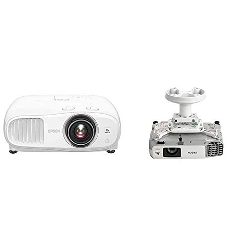 Epson Home Cinema 3200 4K PRO-UHD 3-Chip Projector with HDR & V12H808001 Universal Projector Ceiling Mount Kit