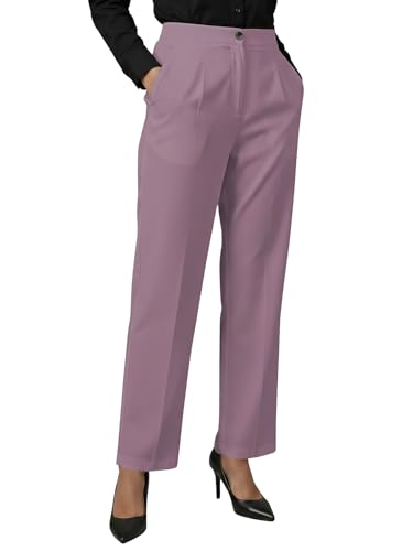 Image of Leriya Fashion Formal Pants for Women Office Wear |Trousers for Women - Straight Pants for Woman Formal Pant for Woman, Stretch Lycra Workwear Trousers