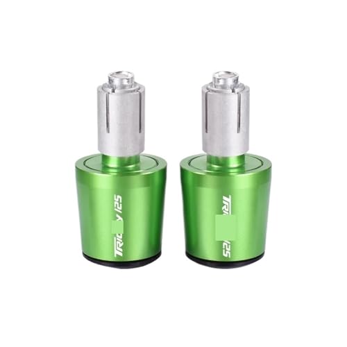 Embouts de guidon de moto pour Tricity 125 en aluminium vert