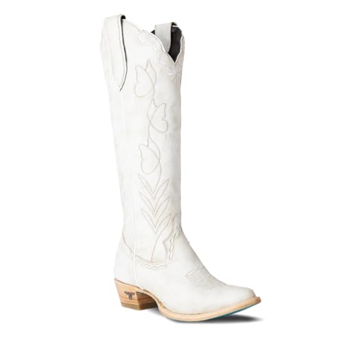 Lane Womens Sweet Memories Knee High Casual Boots Knee High Low Heel 1-2" - White2