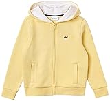 Bolsillos con cremallera Lacoste Sport SJ2903, Sudaderas Unisex niños, Amarillo (Napolitain/Blanc), 8 jahre