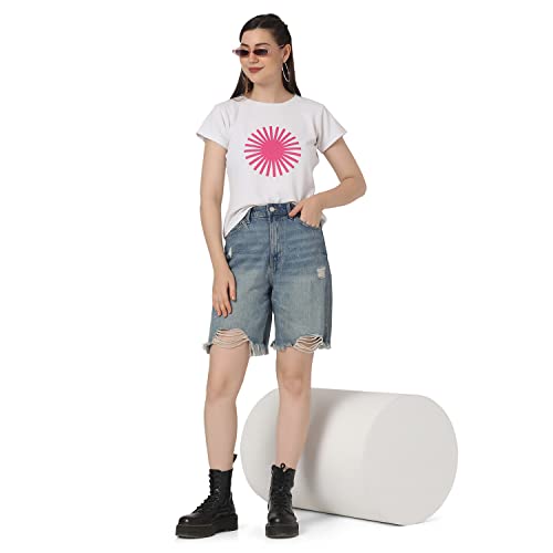 Image of GRECIILOOKS T Shirt for Women | Women T Shirt | T Shirt Women | Casual Loose Fit | Oversized T Shirt for Women | T-Shirt for Women