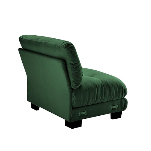 Image of SoarFlash Velvet Sectional Middle Position Sofa, Green