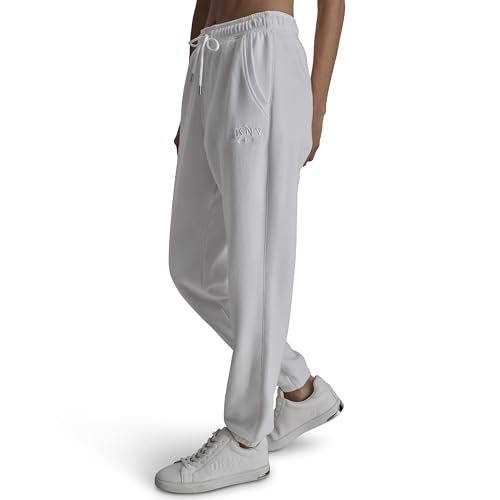 DKNY womens Varsity Embroidered Logo Jogger Fleece Sweatpant3