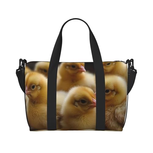 Sports Gym Bag for Women Men Travel Duffel Bag Tote Weekender Bag Carry on Overnight Bag for Travel Swimming Fitness Workout Sports Little Chickens Duffle Bag