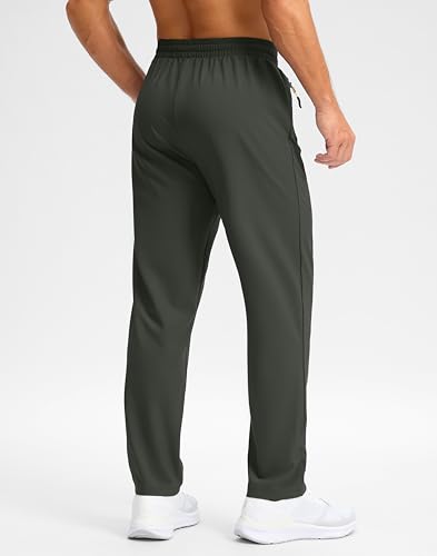 Image of Pudolla Men's Lightweight Hiking Pants Quick Dry Outdoor Sweatpants with Zipper Pockets for Athletic Workout Casual Travel