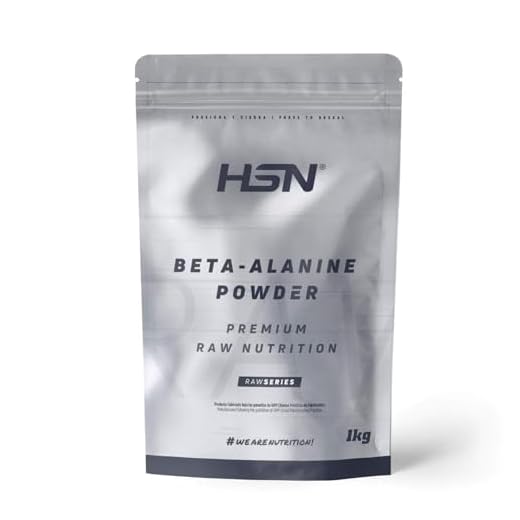 Beta Alanina en polvo de HSN Raw - Suplemento para Mejorar Rendimiento Deportivo - 100% Pura, Sin Aditivos, Vegano, Sin Gluten, - Ideal para Esfuerzos de Alta Intensidad - Sin Sabor - 1000g