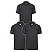 Price comparison product image Fruit of the Loom Men's 65/35 Polo Shirt, Black, X-Large