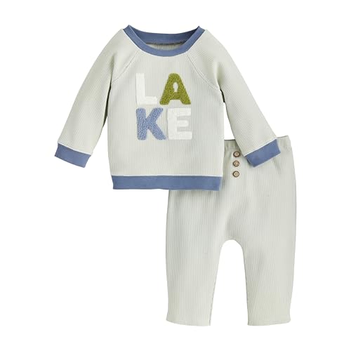 Mud Pie Children's Lake Applique Pant Set; 6-9M