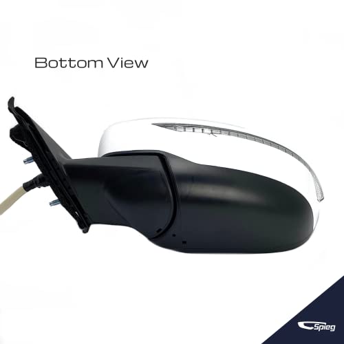 Spieg Ni1320285 Driver Side Mirror Replacement For Nissan Rogue 2014-2016 Power Heated Turn Signal Light Ptm White Cover (Lh) #TOP4